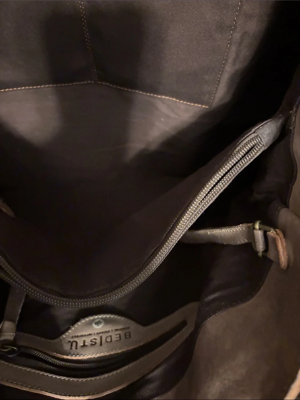 BED|STU (Taupe Driftwood) Leather Convertible Tote/Shoulder Satchel Bag (NWOT) - Picture 4 of 5